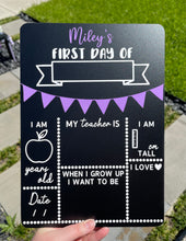 Load image into Gallery viewer, First day of school board