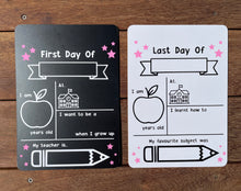 Load image into Gallery viewer, Reversible First and last day of school board (pencil design)