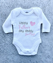 Load image into Gallery viewer, Happy 1st Father's Day Daddy personalised baby onesie