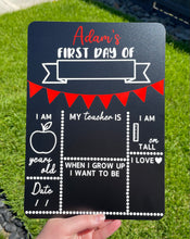 Load image into Gallery viewer, First day of school board