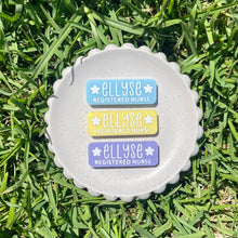 Load image into Gallery viewer, Acrylic Name Badge - white writing
