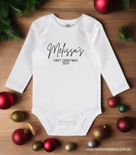 Load image into Gallery viewer, Personalised First Christmas baby onesie