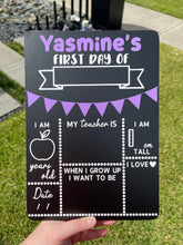 Load image into Gallery viewer, First day of school board