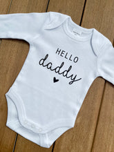 Load image into Gallery viewer, Hello Daddy baby onesie