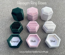 Load image into Gallery viewer, Velvet Ring Box - Hexagon