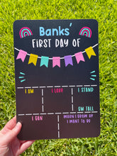 Load image into Gallery viewer, First day of school board (colourful design)