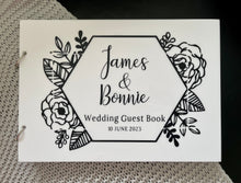 Load image into Gallery viewer, Wedding Guest Book - Geometric Floral Design