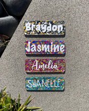 Load image into Gallery viewer, Acrylic Glitter Name Badge