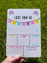 Load image into Gallery viewer, Reversible First and last day of school board (colourful design)