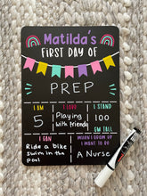 Load image into Gallery viewer, First day of school board (colourful design)