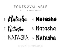 Load image into Gallery viewer, Acrylic Glitter Name Badge