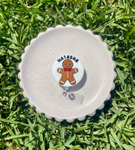 Load image into Gallery viewer, Christmas badge reel - gingerbread man