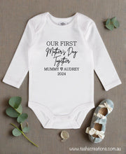 Load image into Gallery viewer, First Mother's Day Together baby onesie