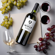 Load image into Gallery viewer, Wine label - suit up grooms party