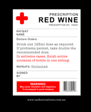 Load image into Gallery viewer, Wine label - prescription