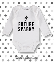 Load image into Gallery viewer, Electrician Future Sparky Baby Onesie