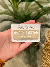 Load image into Gallery viewer, Acrylic Name Badge - white writing