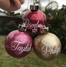 Load image into Gallery viewer, Personalised Christmas Baubles