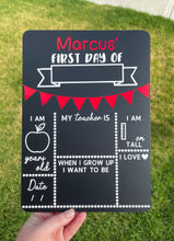 Load image into Gallery viewer, First day of school board