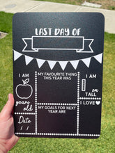 Load image into Gallery viewer, First and last day of school board set