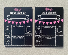 Load image into Gallery viewer, First and last day of school board set