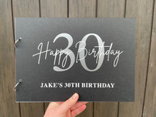 Load image into Gallery viewer, Birthday Guest Book - happy birthday age design