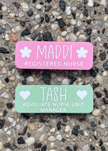 Load image into Gallery viewer, Acrylic Name Badge - white writing