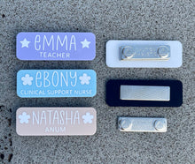 Load image into Gallery viewer, Acrylic Name Badge - white writing