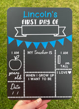Load image into Gallery viewer, First day of school board
