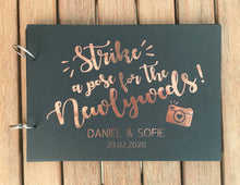 Load image into Gallery viewer, Wedding Guest Book - Newlyweds Design