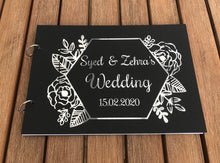 Load image into Gallery viewer, Wedding Guest Book - Geometric Floral Design