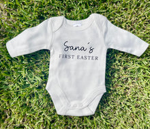 Load image into Gallery viewer, Personalised First Easter baby onesie - modern
