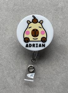 Capybara Badge Reel