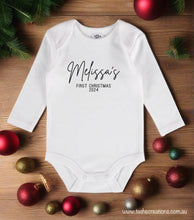 Load image into Gallery viewer, Personalised First Christmas baby onesie
