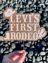 Load image into Gallery viewer, First Rodeo Custom Cake Topper
