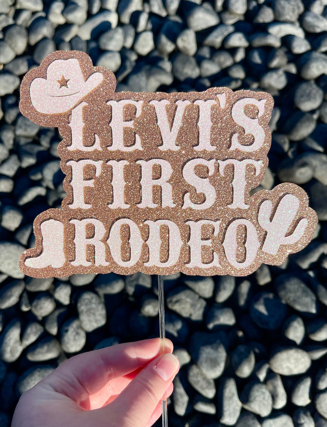 First Rodeo Custom Cake Topper