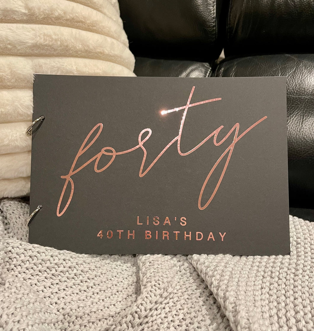 Birthday Guest Book - signature year design