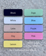 Load image into Gallery viewer, Acrylic Name Badge - multicoloured writing
