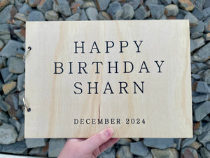 Birthday Guest Book - Modern Design