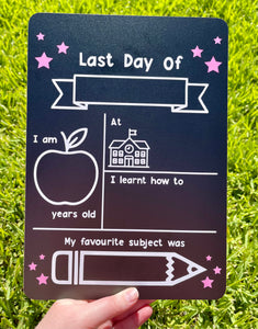 Last day of school board (pencil design)