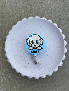 Dog Badge Reel - Bischon