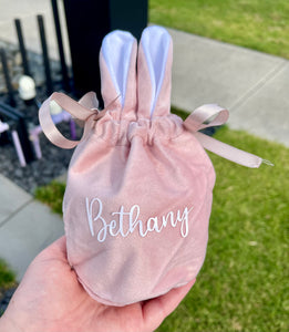 Velvet Easter Bunny Bag