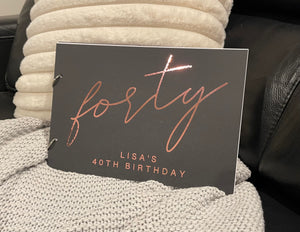Birthday Guest Book - signature year design