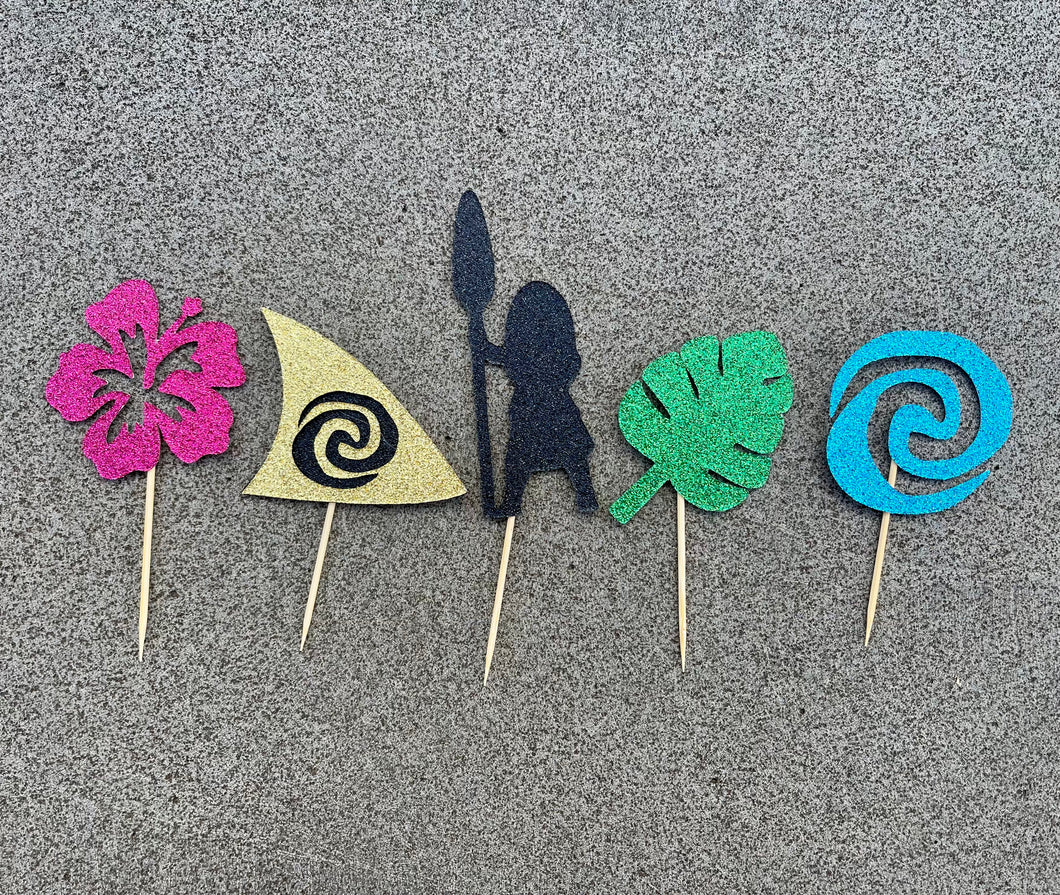 Moana Inspired Cupcake Toppers