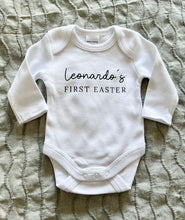 Load image into Gallery viewer, Personalised First Easter baby onesie - modern
