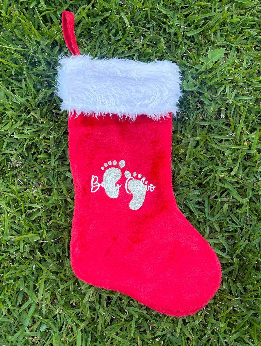 Personalised Christmas Stocking - Baby Feet