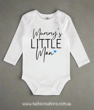 Load image into Gallery viewer, Mummy&#39;s little Man 🩵 Baby Onesie
