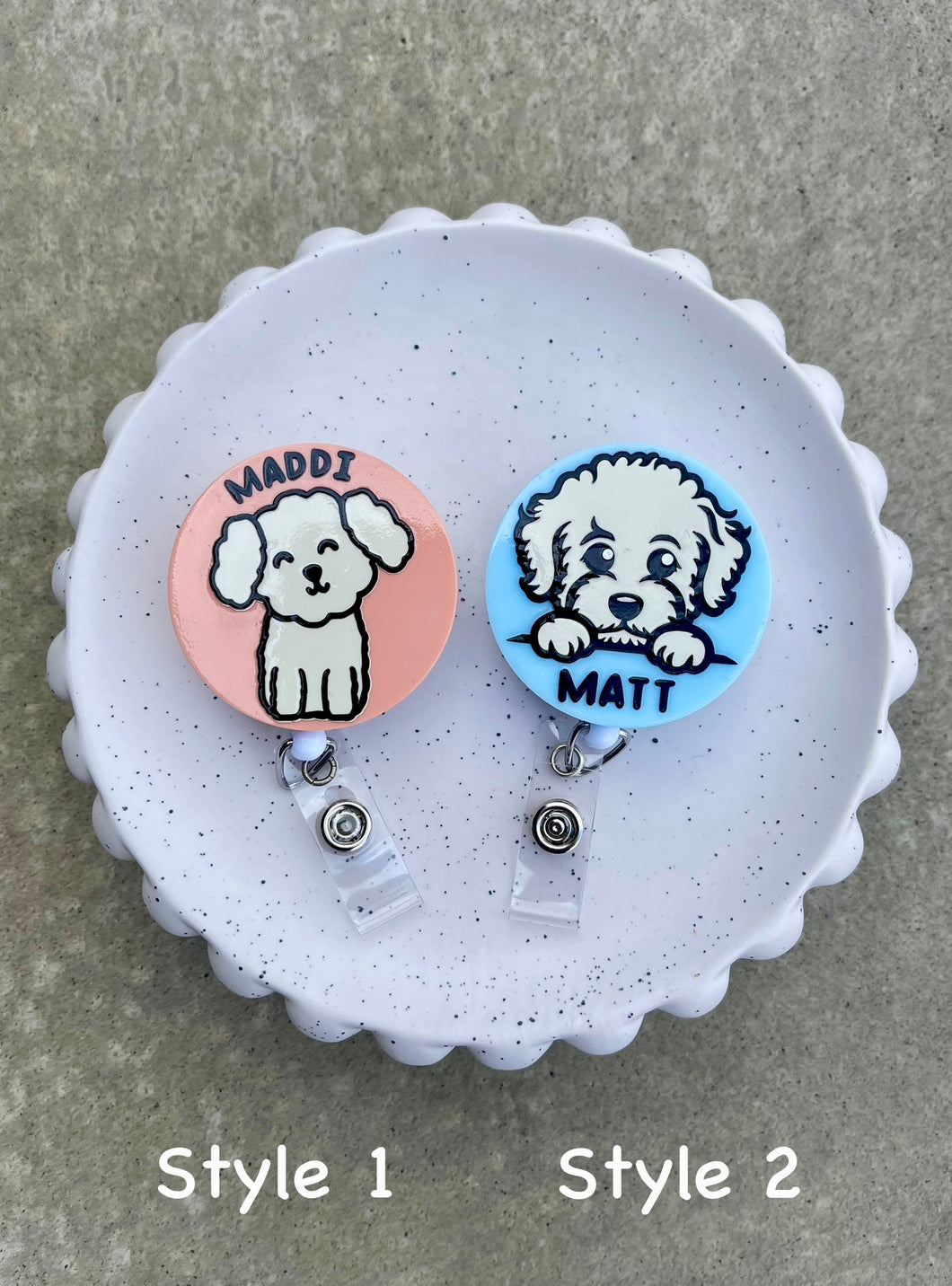 Dog Badge Reel - Bischon