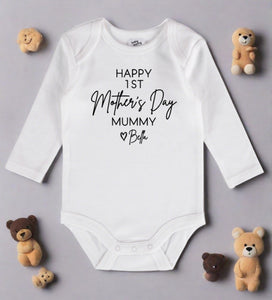 Happy First Mother's Day Mummy baby onesie