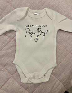 Page boy baby onesie